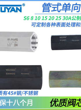 S8A2 S6A1.0/2 S10A3液压S15A12管式S20A32B单向阀S25A5 S10P20P1