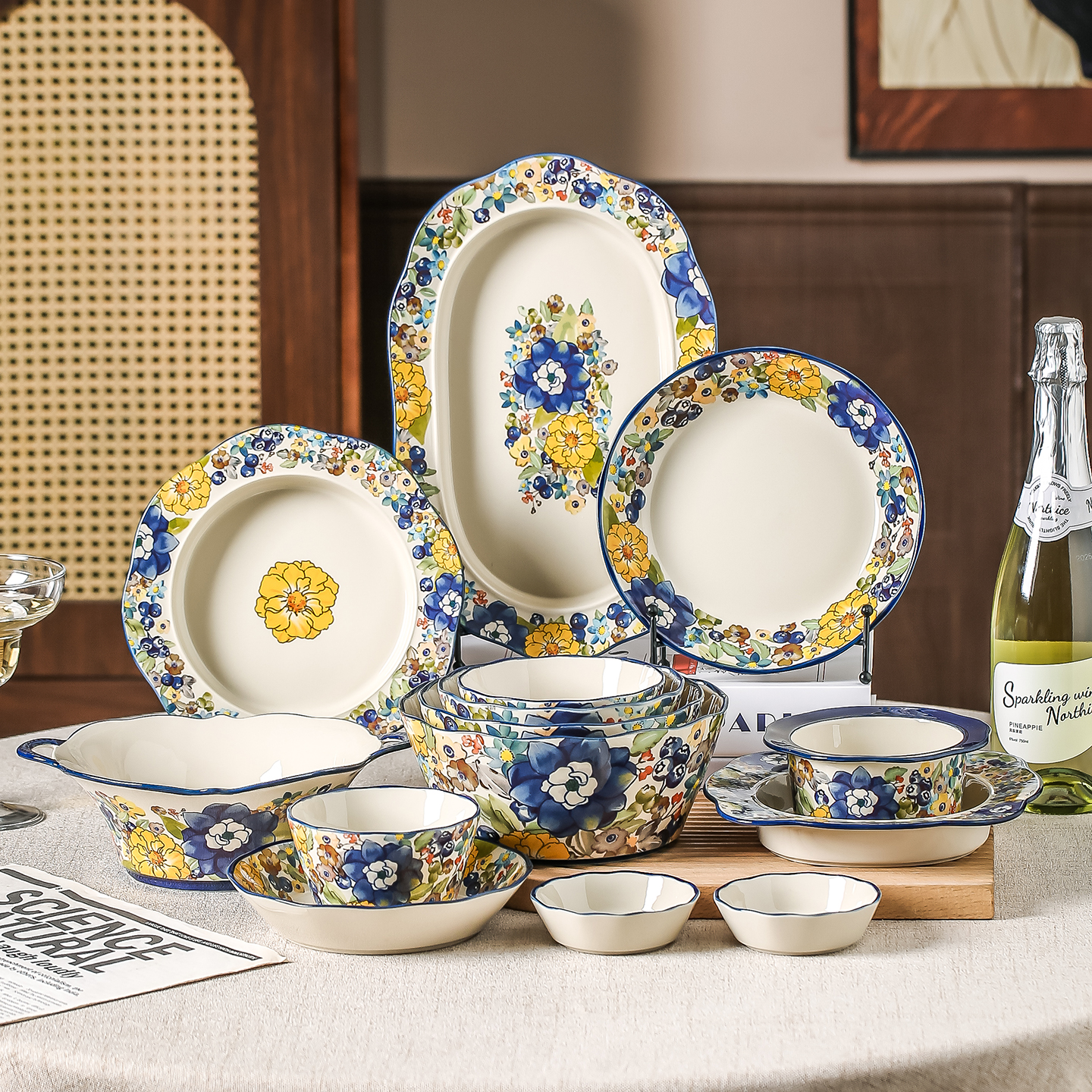 釉中彩餐具复古文艺个性家用