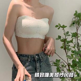新款 抹胸聚拢舒适小胸防滑薄杯无肩 直销579性感蕾丝大胸显小薄款