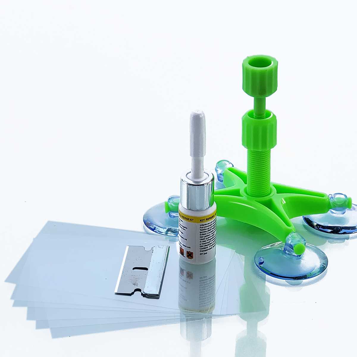 新款直销跨境热卖亚马逊三件套挡风玻璃修补液工具汽车玻璃修复液