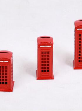 新款直销伦敦复古电话亭邮筒工艺品 儿童存钱罐家居摆件桌面摆设