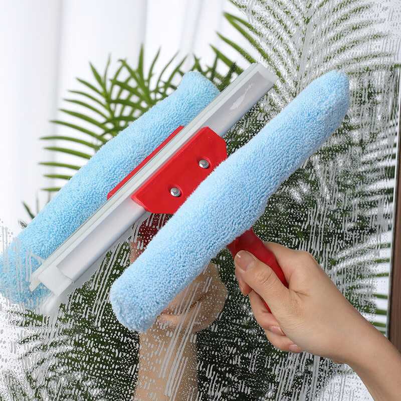 新款直销美丽雅双叉玻璃擦家用可伸窗户硅胶刮水器洗车清洁刷百货