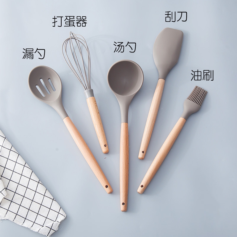 新款直销不粘锅锅铲硅胶宿舍家用宝宝辅食厨具烘培套装食品级铲子