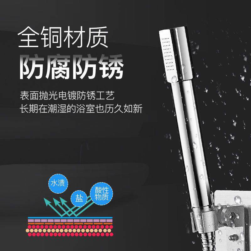 新款直销全铜手持淋浴花洒粗孔喷头家用浴室淋雨莲蓬头增压浴霸大