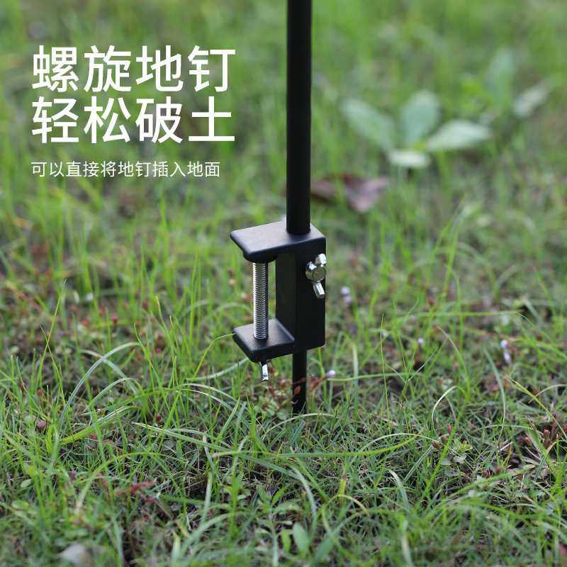 新款直销户外灯架便携式带地插可折叠野营帐篷营地吊灯铝合金露营