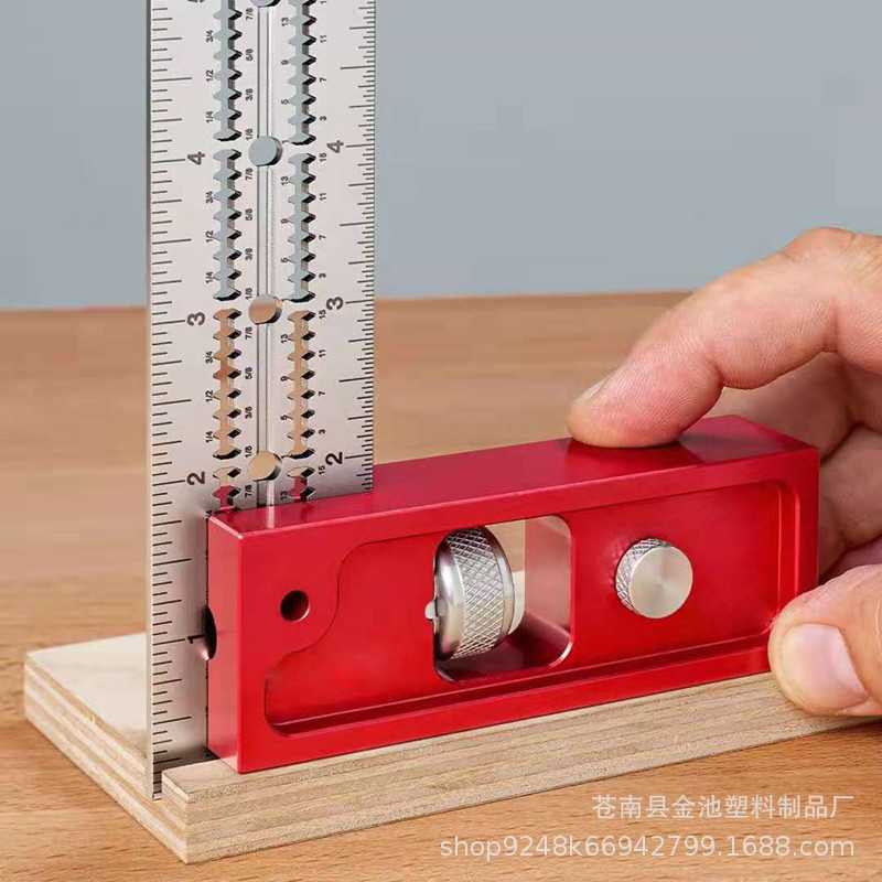 新款直销跨境Woodworkers Edge Rule活动角度尺90度45度尺水平角