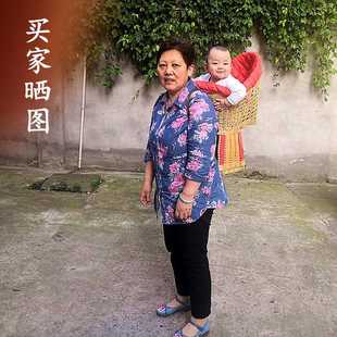 新款直销娃娃背篼儿童背楼背篓竹编婴儿小孩后背式民族风背小孩的