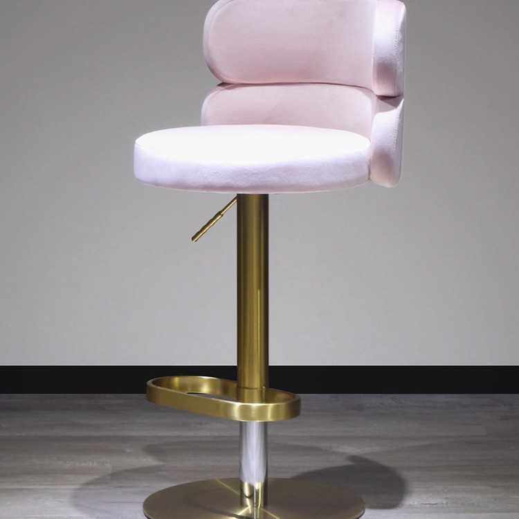 新款直销轻奢不锈钢吧台椅前台网红升降旋转靠背椅子家用岛台凳子,住宅家具,家用高脚椅,淘宝优惠券,粉丝福利购,淘宝优惠卷