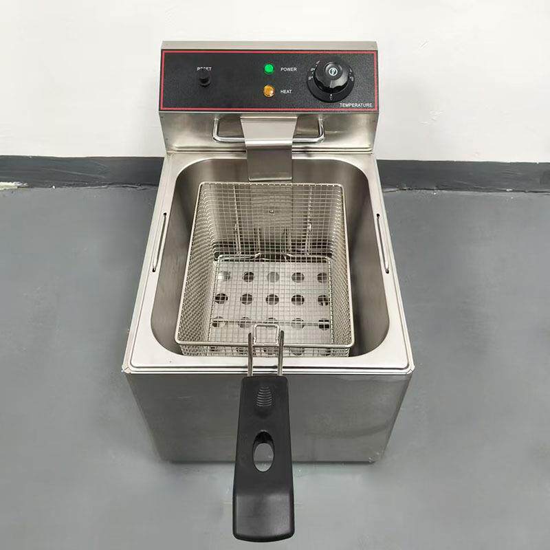 新款直销商用油炸锅大容量不锈钢机身炸油条鸡排薯条炸鸡多功能电