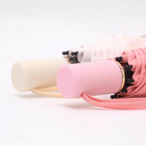 新款直销新款纯色简约小清新文艺伞抗风折叠三折伞定logo制广告伞