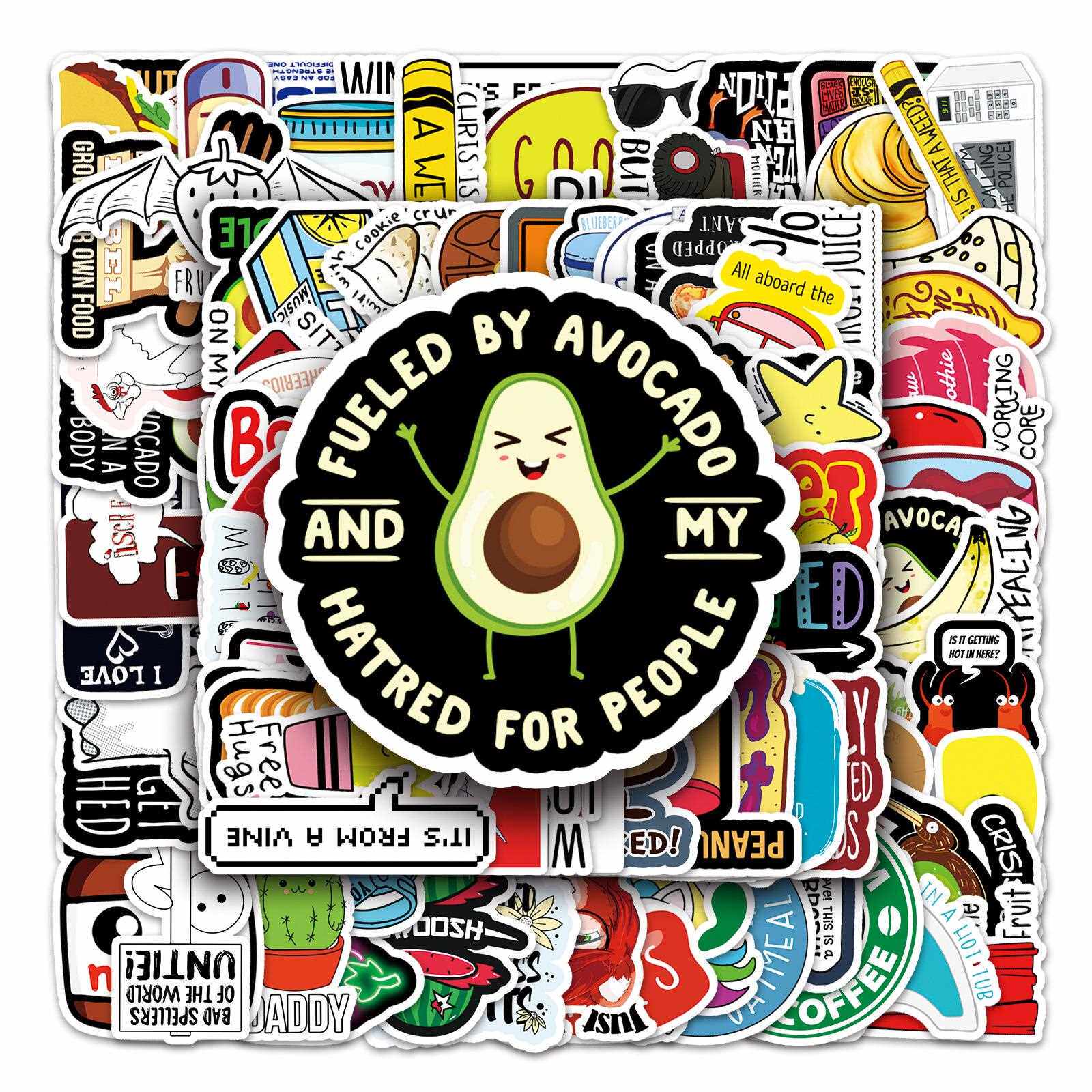 新款直销100张藤蔓系涂鸦贴纸笔记本电脑汽车滑板行李箱摩托车防