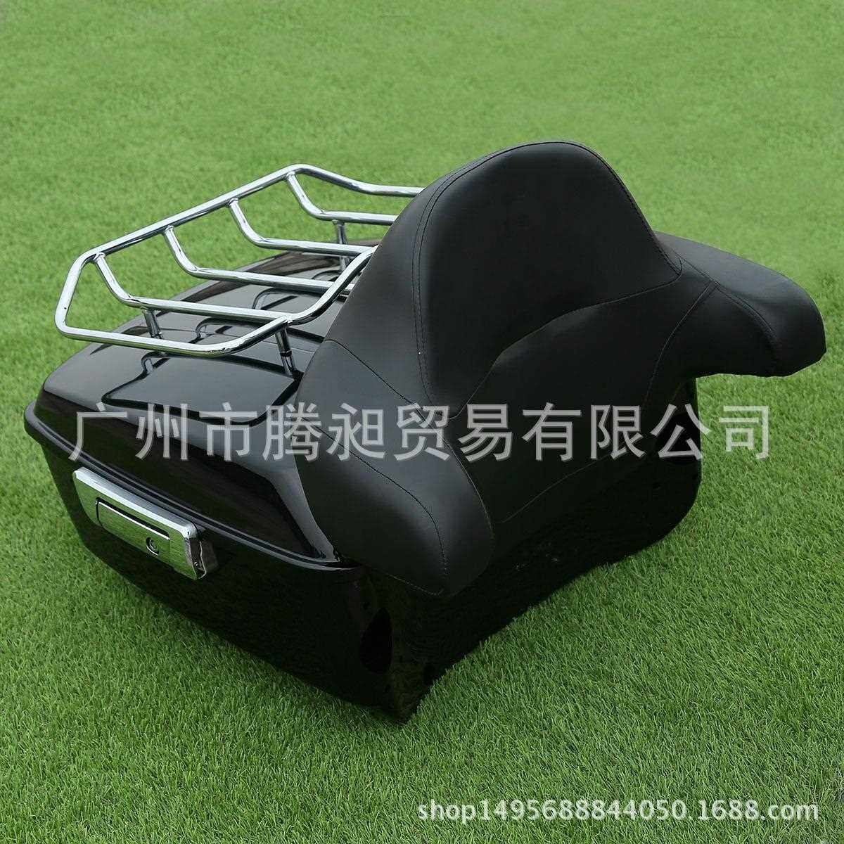 新款直销摩托车加高款后备箱 尾箱+货架+靠背垫 边箱 出口