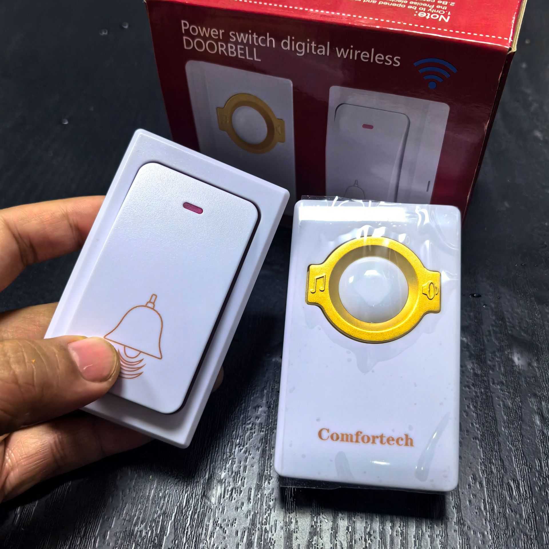 新款直销自发电家用无线门铃 交流数码音乐门铃 超远遥控门铃MP3