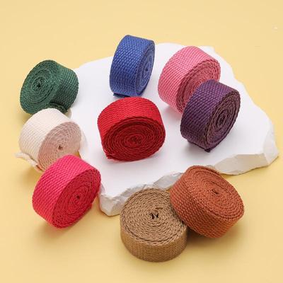 新款直销加厚涤纶织带书包背包手提包帆布带纯色平纹带瑜伽纺织绑