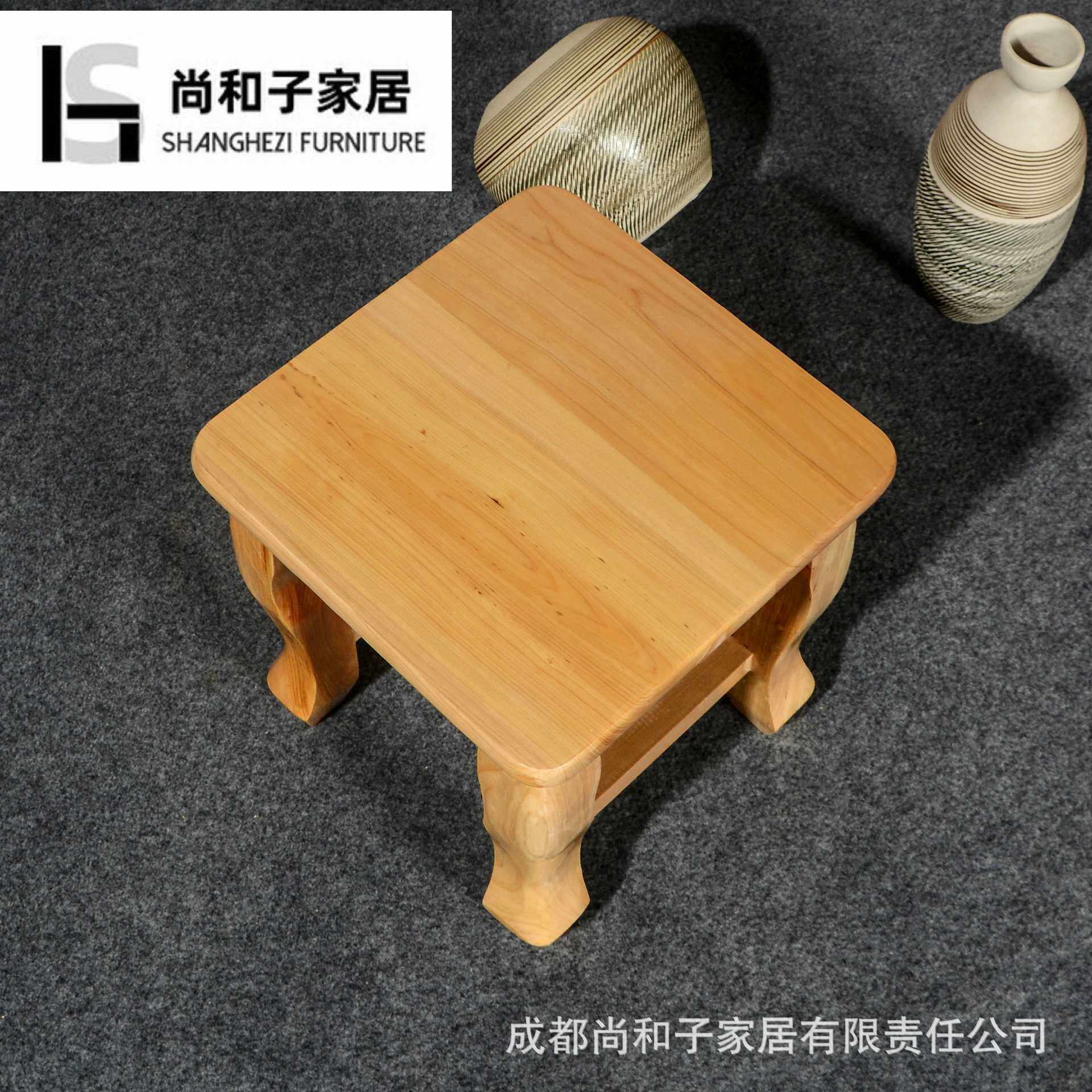 新款直销香柏木木凳子家用换鞋小板凳木质象腿休闲矮凳虎脚茶几方