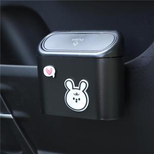 新款直销创意车载带盖垃圾桶车内通用多功能卡通垃圾桶车用置物桶