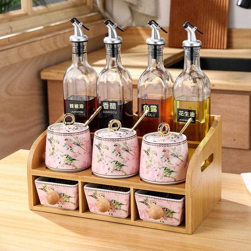 新款直销美道田园风欧式陶瓷调味厨房调料品油盐酱醋全套辣椒油壶