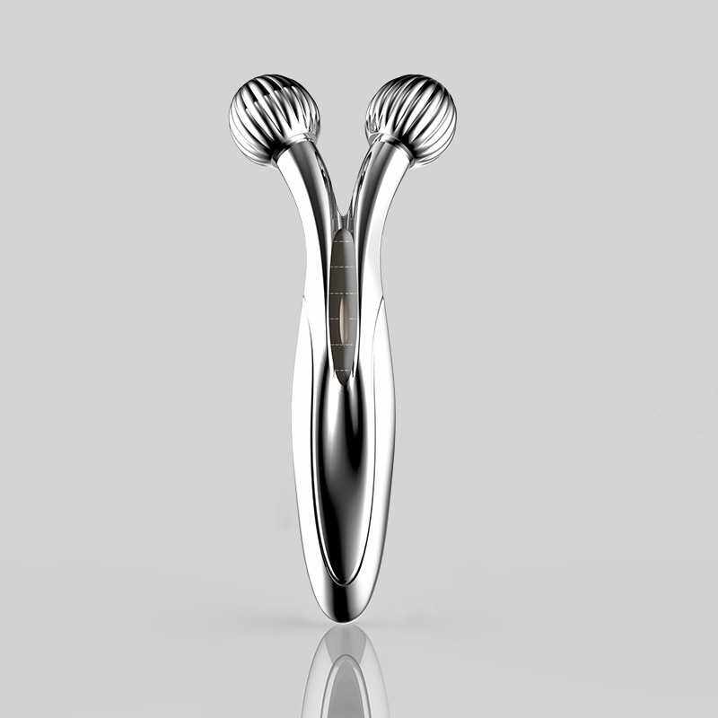 新款直销太阳能滚轮按摩棒美颜器按摩仪器微电流EMS滚轮美容仪8