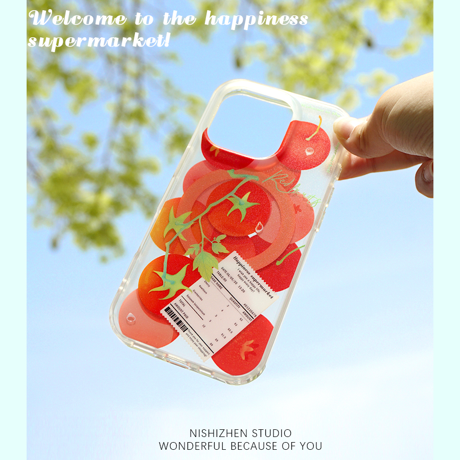 红果果IMD双层原创插画师磁吸iphone17promax苹果16pro新款磨砂手机壳适用15promax全包防摔情侣14保护套15壳