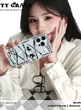 灰色格调IMD透明双层磨砂原创设计iphone17promax手机壳苹果16新款15pro适用13防摔耐脏14保护套外壳小众情侣