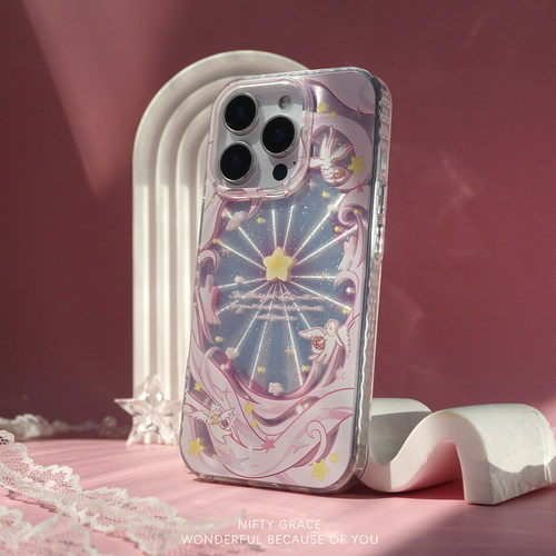 星河IMD烟花闪粉高级感新款苹果17promax手机壳14情侣保护套16pro适用iPhone15promax原创设计全包防摔外壳