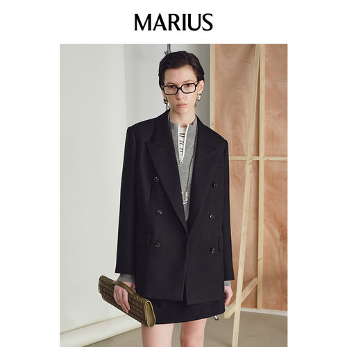 老钱风羊毛西装外套MARIUS
