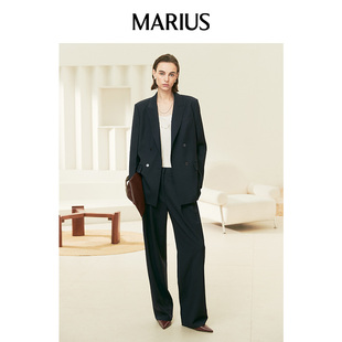 套装 MARIUS 压褶直筒西裤 苏黎世ROW风极简西装 Emate通勤系列