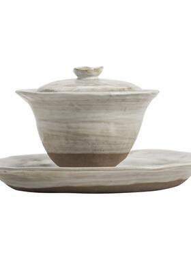 德玉JM-fyy17纯手工陶瓷粉引岩矿堂家用茶碗茶杯古日式功复夫茶具