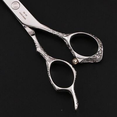 发美发剪刀C发廊银色理发剪刀BOANG(帛440钢材剪头子平剪牙刘剪海