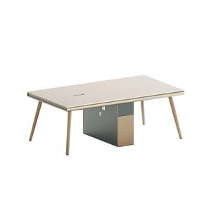 会议桌长简约现代会议室桌桌开椅组合北欧洽谈八小型人会桌培训桌