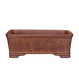 紫花盆柴烧深海棠盆桌面柏雀砂古典盆4景梅盆竹子松假山附石盆