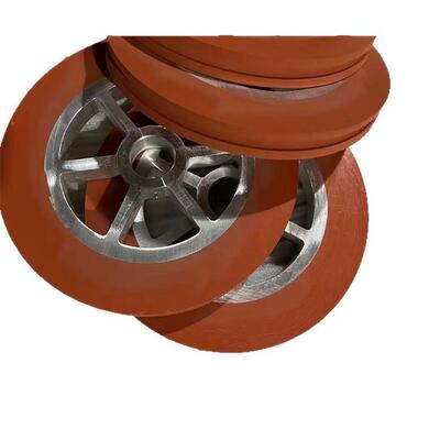 厂家轴加工聚氨酯静音轮PU万UWJ向刹车轮pu承载轮带聚氨酯承包胶