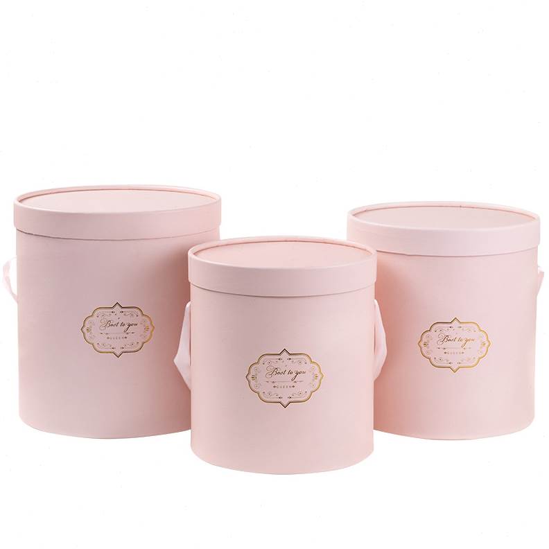 圆形花盒抱抱桶套三手提圆筒大中小号鲜花礼盒玫瑰插花桶包装