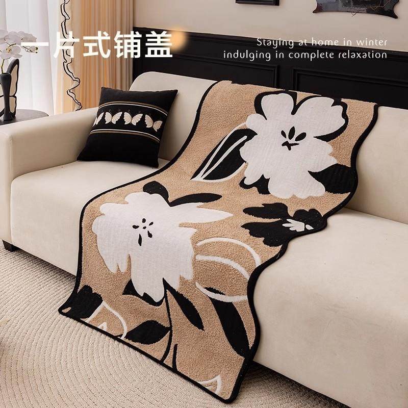 不规皮则形沙异形花言异发垫冬新款一片式盖布巾高级感直排沙秋发,居家布艺,沙发套,淘宝优惠券,粉丝福利购,淘宝优惠卷