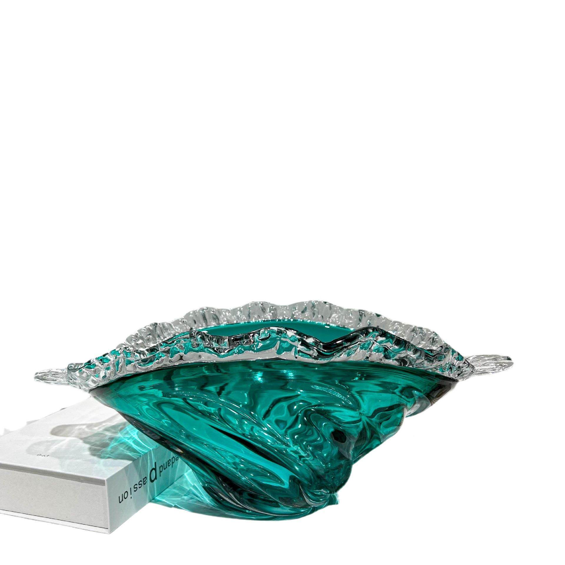 花网红现代奢客轻玻璃花瓶波浪边水果盘居家厅样KL2020-8板间桌面,家居饰品,花瓶,淘宝优惠券,粉丝福利购,淘宝优惠卷