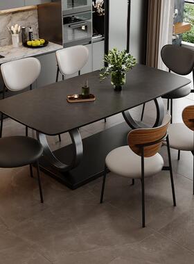 XC22169#意轻奢岩板餐桌椅组式合现代简家用小约户型长方形新款J