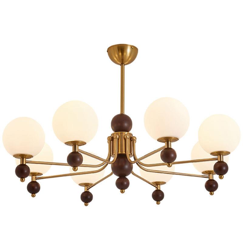 中级古风客厅灯新款美厅式复古法卧室餐厅式高感实木魔517豆大主