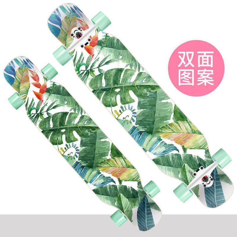 厂家直供刷街长板跳舞板dancing四轮滑板107双面图案