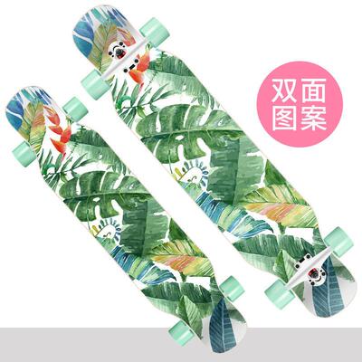 厂家直供刷街长板跳舞板dancing四轮滑板107双面图案