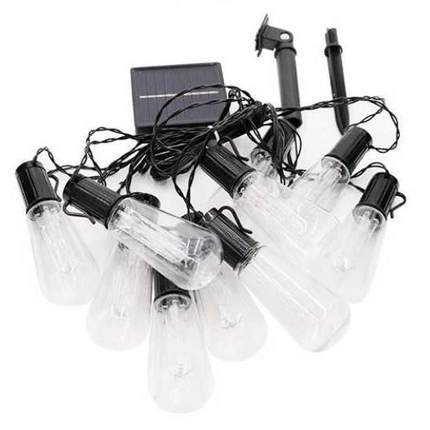 LED太阳能木瓜灯串复古装饰灯庭院花园露营夜市夜景节日氛围灯串