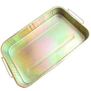 加厚机油盆汽车维修接废弃油盆大号中号小号零件清洗盘铁镀锌油盆