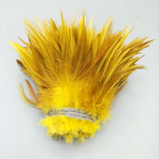 厂家5-6英寸红尖鸡毛diy手工饰品抓夹装饰掸子原料逗猫棒辅料