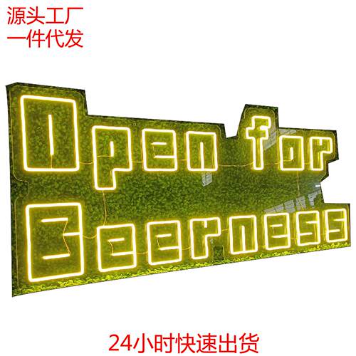 网红霓虹灯定制-亚克力LED蓝字母灯牌生日快乐发光字镜面