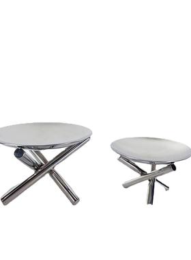 简约现代金属不锈钢水果盘果盆软装饰品样板间餐桌托盘收纳盘摆件