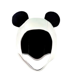 熊猫潜水帽卡通可爱动物保暖头套浮潜防晒游泳深潜装备造型潜泳女