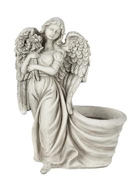 花园花盆复古园林景观欧式摆件庭院别墅装饰工艺品创意天使花缸