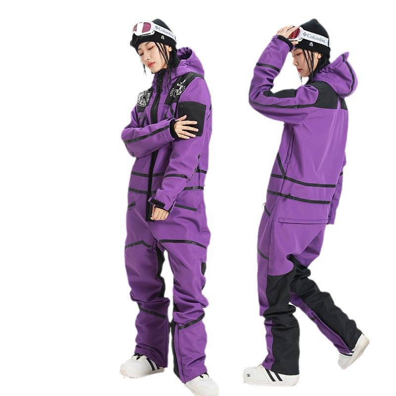 2025款专业连体滑雪服套装男女单板滑雪衣加厚情侣双板一体式