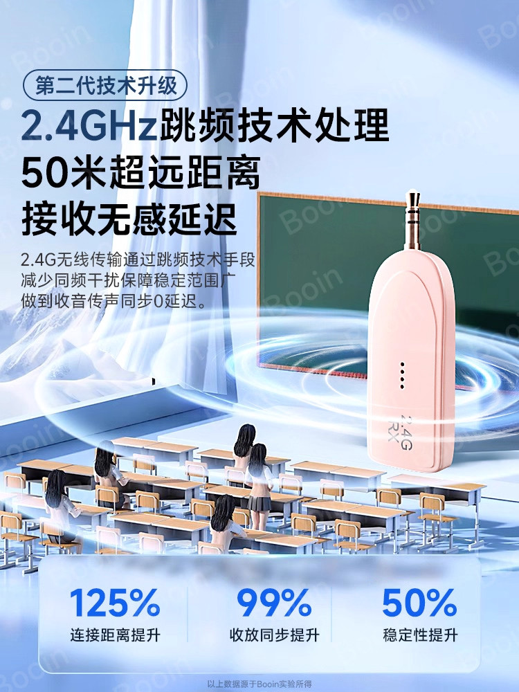 小蜜蜂耳麦无线麦克风教师上课专用扩音器便携领夹式手持大音量