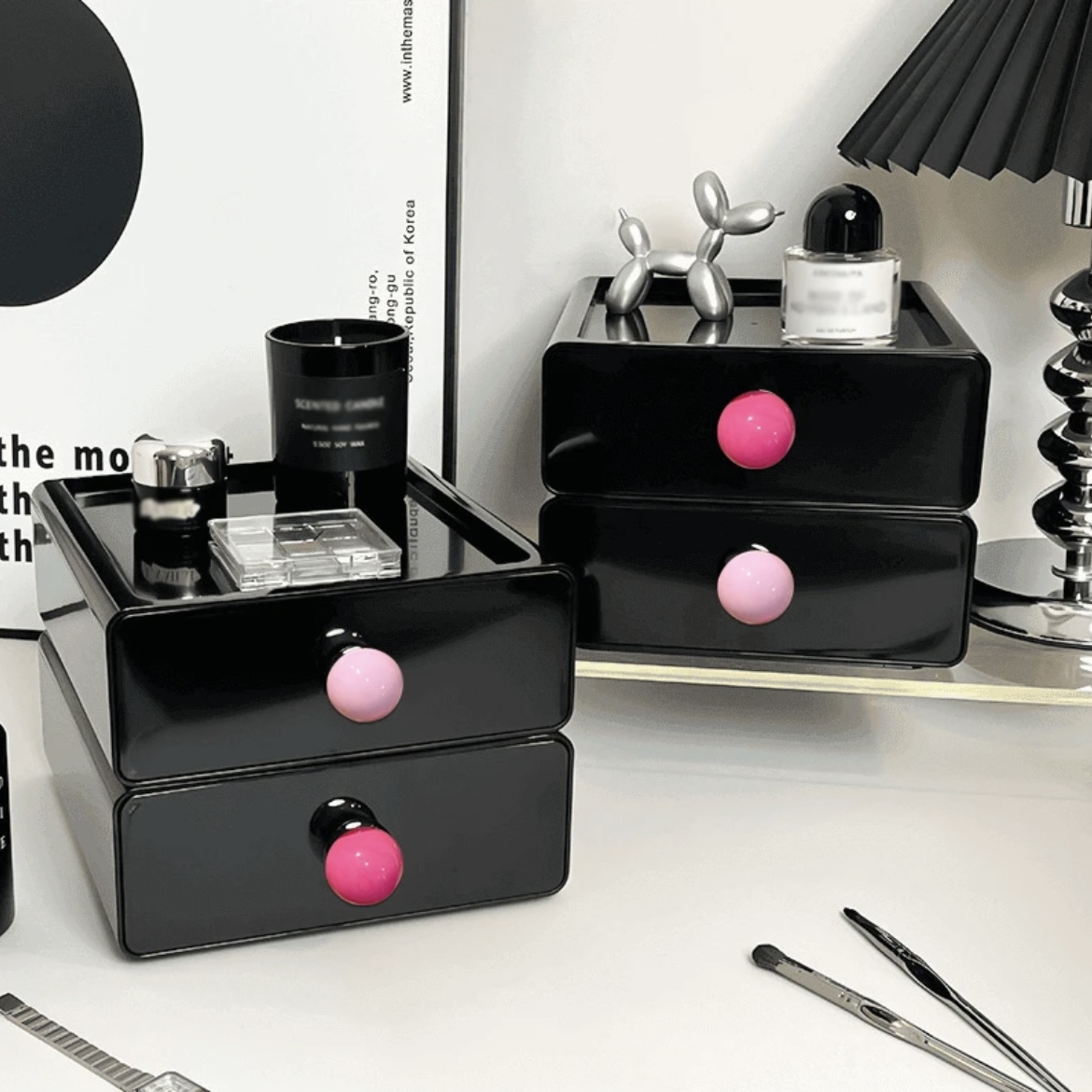 多巴胺桌面抽屉收纳盒