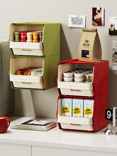 茶包收纳盒胶囊咖啡角奶茶办公室食品室吧水杯组织者桌面收纳架